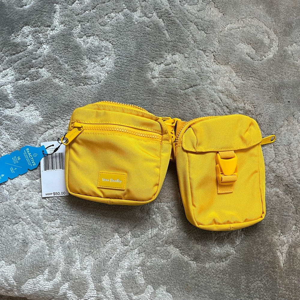Vera Bradley Re Active Yellow Belt Bag